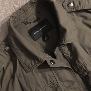 Camo Green Light Jacket Zipper Military Coat!